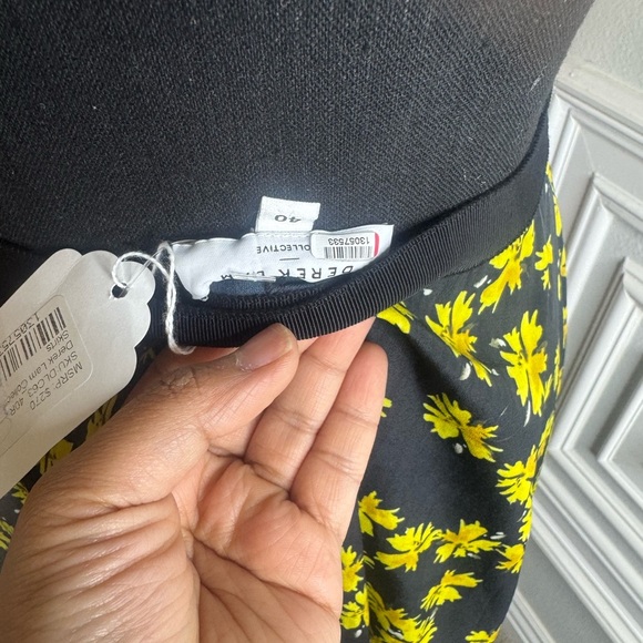 Derek Lam Collective Floral Pleated Skirt - Black and Yellow - Picture 5 of 6